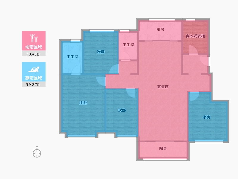 天津-天津市-天安珑园9号楼建面149m²-119.20-户型库-动静分区