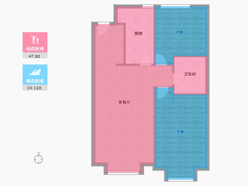 天津-天津市-万科翡翠大道1号楼,40号楼,42号楼,43号楼,44号楼,45号楼建面89-71.08-户型库-动静分区