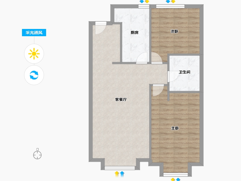 天津-天津市-万科翡翠大道1号楼,40号楼,42号楼,43号楼,44号楼,45号楼建面89-71.08-户型库-采光通风