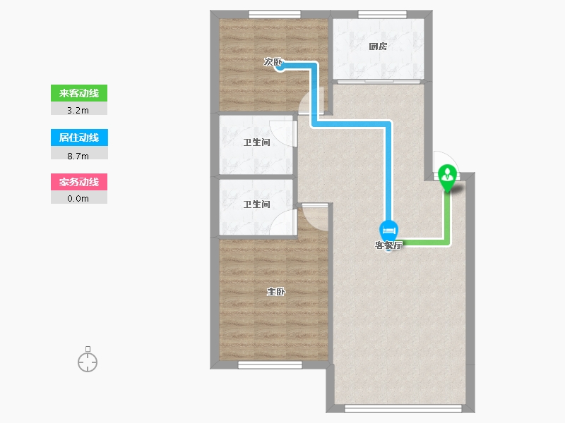 天津-天津市-宝安江南城三区26号楼,三区24号楼,三区25号楼,三区27号楼,三区28号楼建面-74.01-户型库-动静线