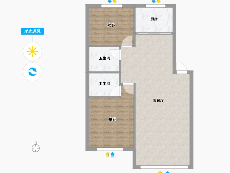 天津-天津市-宝安江南城三区26号楼,三区24号楼,三区25号楼,三区27号楼,三区28号楼建面-74.01-户型库-采光通风