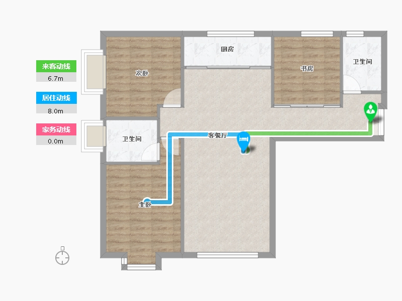 天津-天津市-宝安江南城三区19号楼,三区20号楼建面120m²-89.38-户型库-动静线