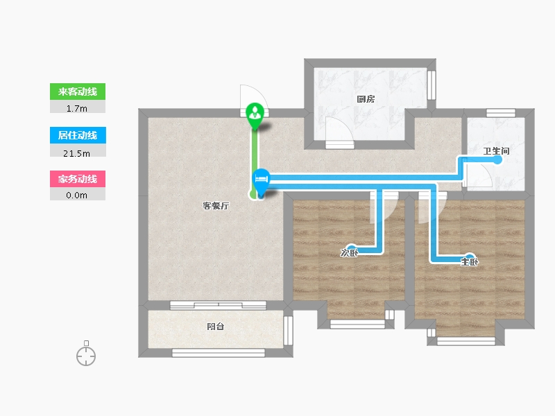 天津-天津市-荷塘悦色建面93m²-61.25-户型库-动静线