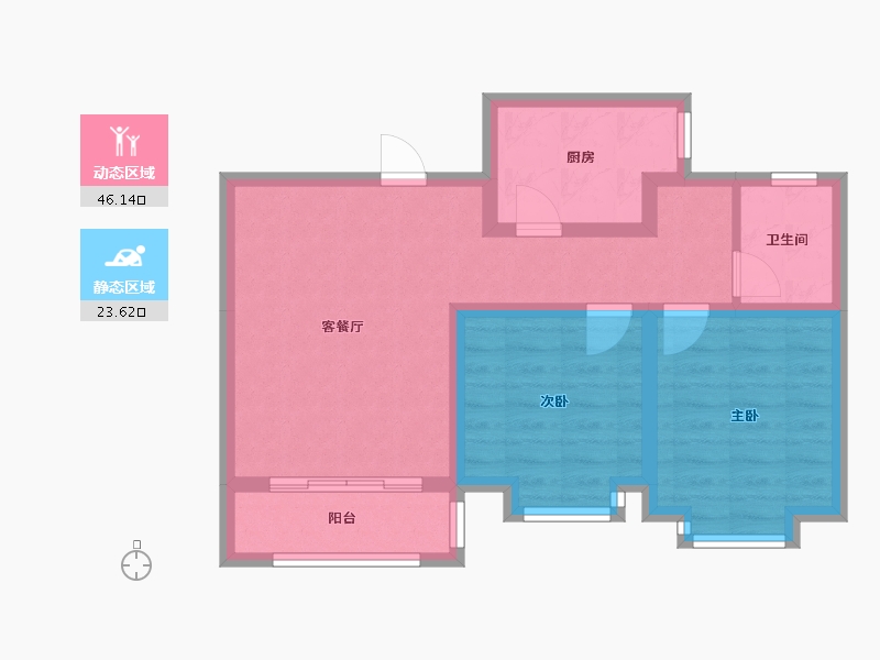 天津-天津市-荷塘悦色建面93m²-61.25-户型库-动静分区