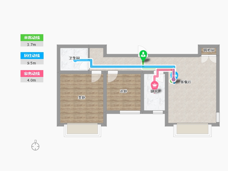 天津-天津市-荷塘悦色建面89m²-58.28-户型库-动静线