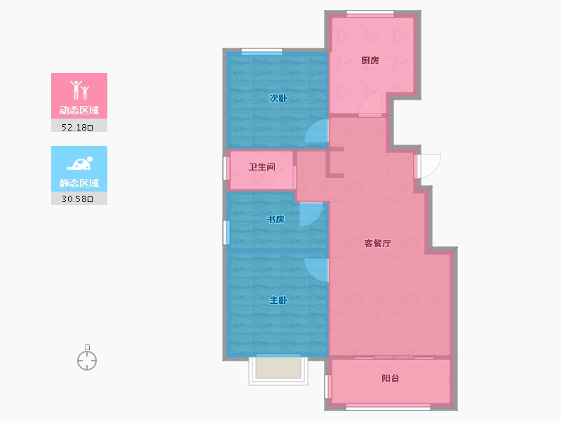 天津-天津市-中交樾公馆15号楼,19号楼,20号楼,21号楼,22号楼,香邑花苑23号楼,-75.20-户型库-动静分区