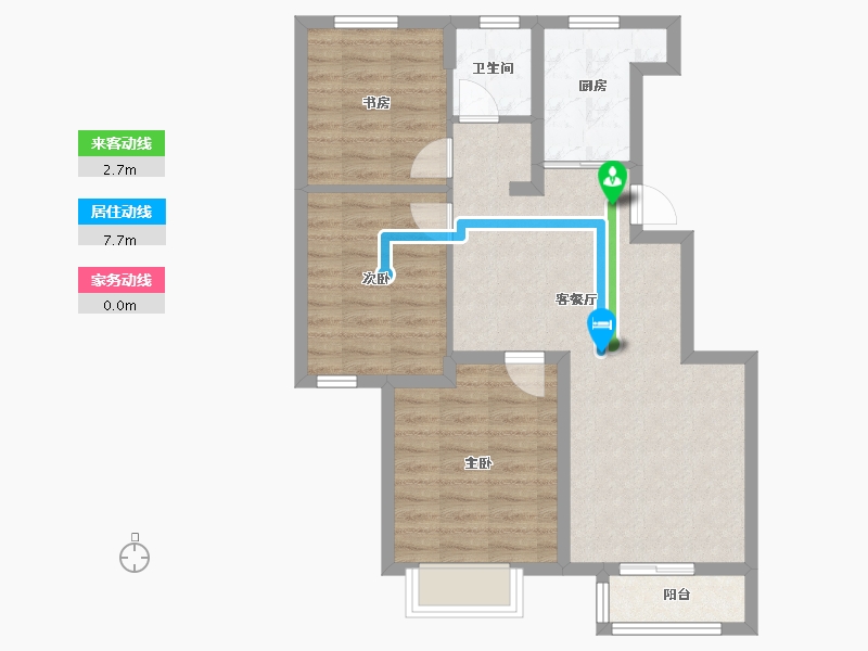 天津-天津市-融侨方圆汀兰苑14号楼,汀兰苑25号楼,汀兰苑26号楼,汀兰苑5号楼,汀兰苑27号楼-71.21-户型库-动静线