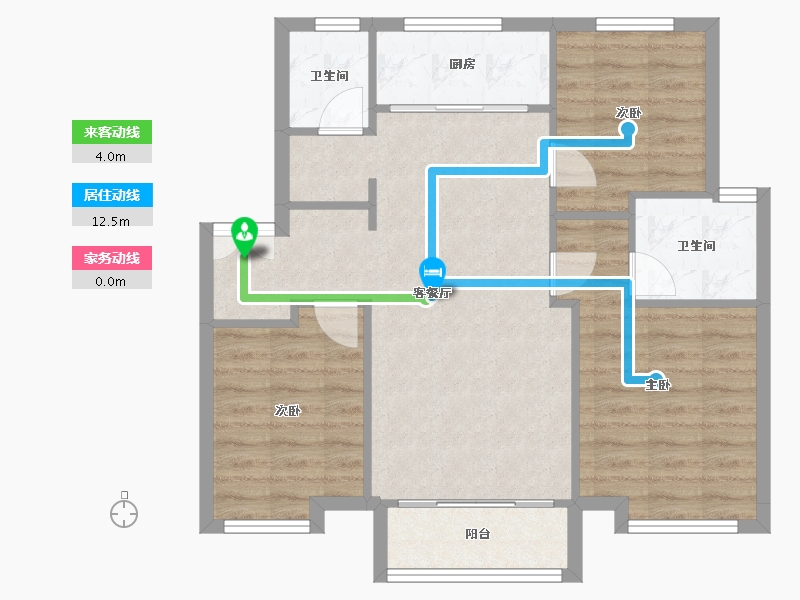 天津-天津市-蓝光雍锦半岛鹭岭景园51号楼,鹭岭景园52号楼,鹭岭景园53号楼,51栋,52栋,-76.69-户型库-动静线