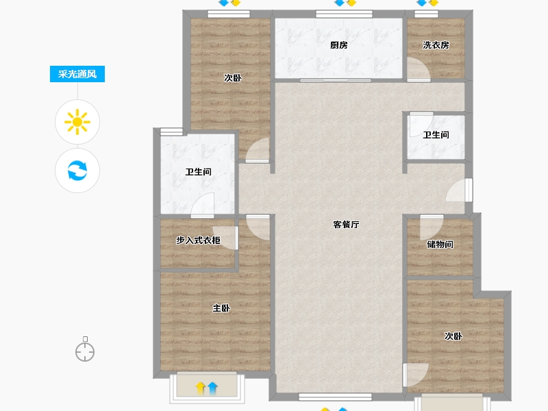 天津-天津市-万科西华府芳华苑39号楼,芳华苑38号楼,35号楼,5号楼,6号楼,7号楼,-120.00-户型库-采光通风