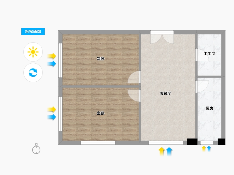 天津-天津市-富海公馆3号楼建面102m²-67.65-户型库-采光通风