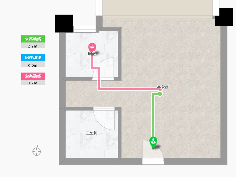 天津-天津市-天津诺德中心建面60m²-27.73-户型库-动静线