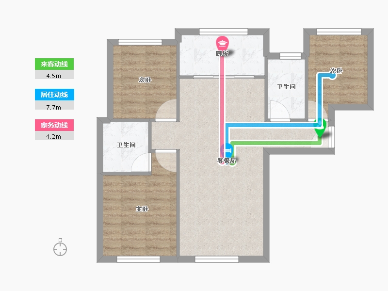 天津-天津市-融创城融义园1号楼,融青园1号楼,融文园1号楼,融青园2号楼,融文园2号楼,融文-67.20-户型库-动静线