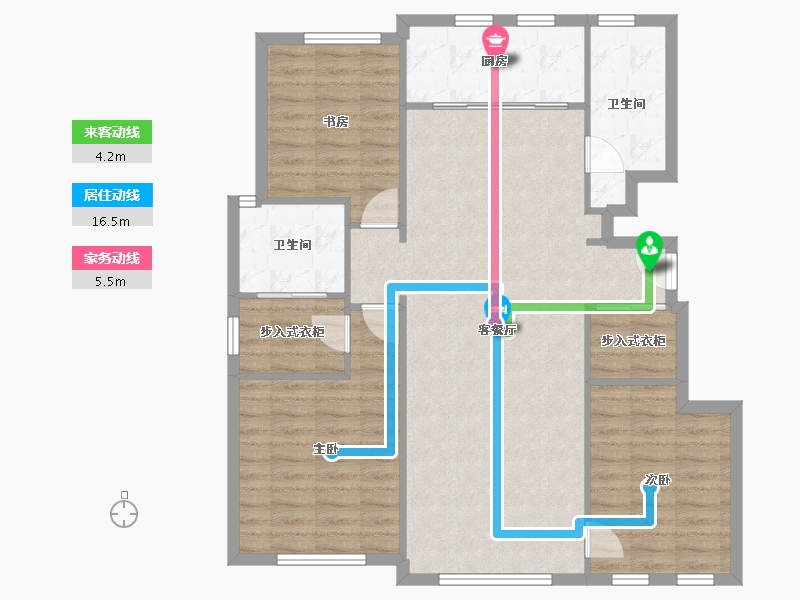 天津-天津市-融创城融秋园1号楼,融秋园2号楼,融礼园2号楼,融翰园2号楼融林园6号楼,融秋园-100.65-户型库-动静线