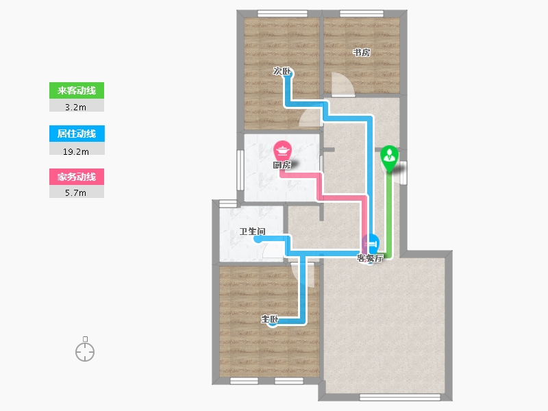 天津-天津市-融创城融丹园4号楼,融丹园5号楼,融丹园6号楼,融青园7号楼建面144m²-73.11-户型库-动静线