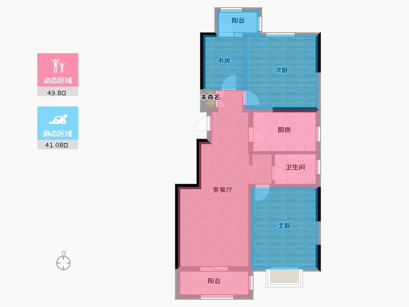 上海-上海市-和欣国际花园-81.11-户型库-动静分区