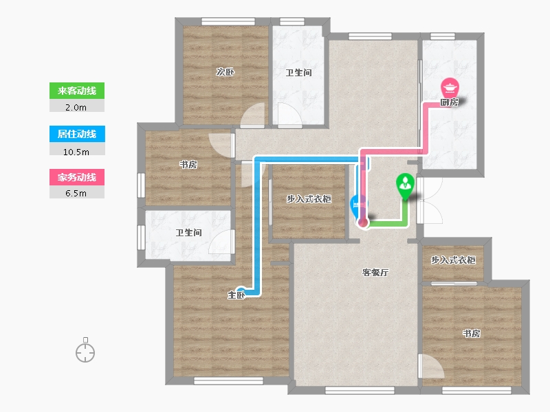 天津-天津市-融创融汇莲馨苑4号楼,汇莲馨苑10号楼,汇莲馨苑11号楼建面141m²-109.52-户型库-动静线