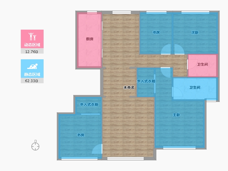 天津-天津市-融创融汇莲馨苑10号楼,建面142m²-109.39-户型库-动静分区