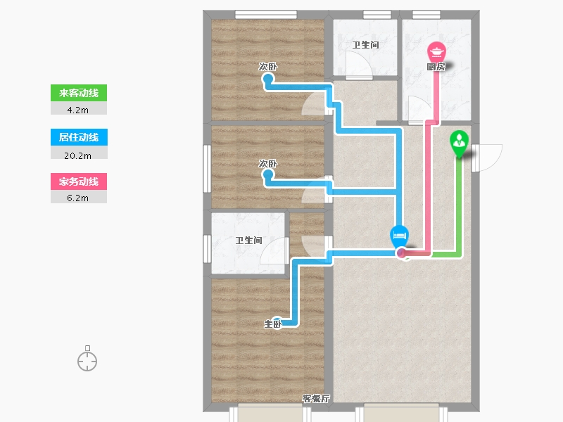 天津-天津市-大唐盛世建面115m²-78.16-户型库-动静线