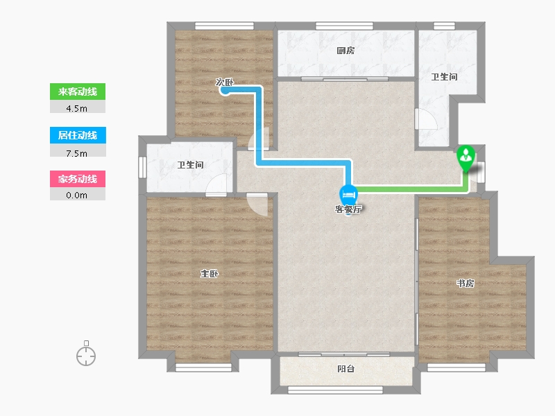 天津-天津市-龙湖紫宸2号楼,4号楼,5号楼,6号楼,7号楼,8号楼,9号楼,10号楼-102.40-户型库-动静线