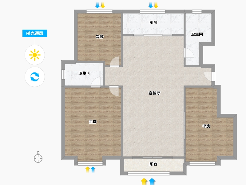 天津-天津市-龙湖紫宸2号楼,4号楼,5号楼,6号楼,7号楼,8号楼,9号楼,10号楼-102.40-户型库-采光通风