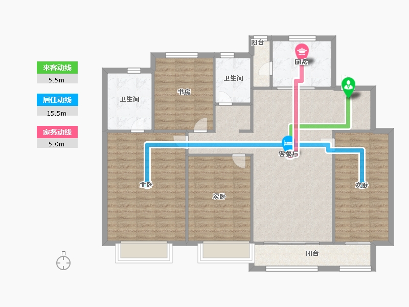 天津-天津市-龙湖紫宸2号楼,11号楼,12号楼,13号楼,14号楼,16号楼,17号楼-122.40-户型库-动静线