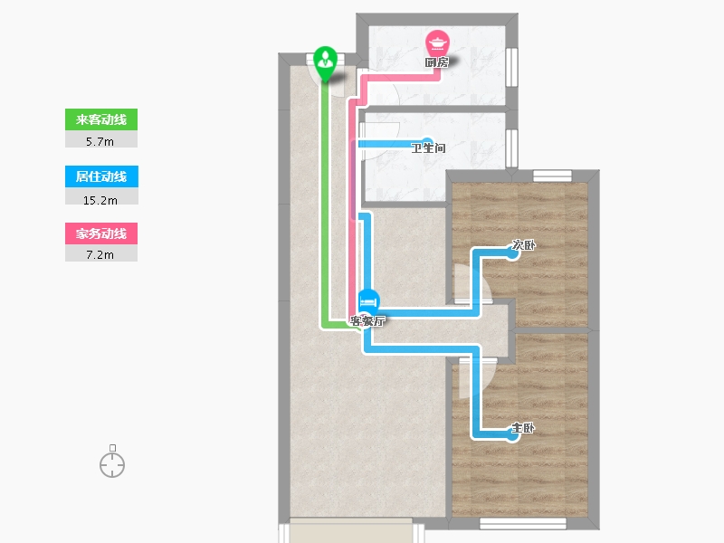 天津-天津市-首创禧悦翠庭22号楼,悦嘉新苑25号楼建面79m²-53.82-户型库-动静线