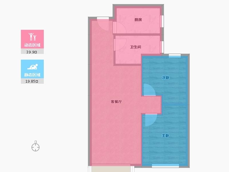 天津-天津市-首创禧悦翠庭22号楼,悦嘉新苑25号楼建面79m²-53.82-户型库-动静分区