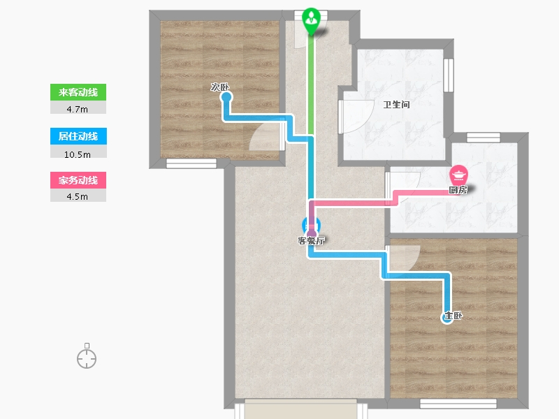 天津-天津市-首创禧悦翠庭26号楼,27号楼建面83m²-58.03-户型库-动静线