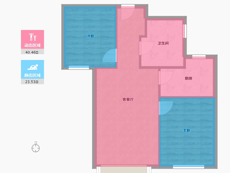 天津-天津市-首创禧悦翠庭26号楼,27号楼建面83m²-58.03-户型库-动静分区