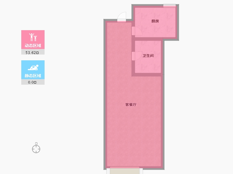 天津-天津市-新城和兴府惠璟花园11号楼建面60m²-47.87-户型库-动静分区