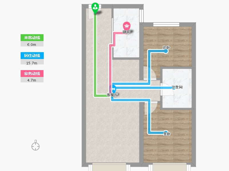 天津-天津市-融创星耀五洲鹭洲湾13号楼,鹭洲湾14号楼建面82m²-55.17-户型库-动静线