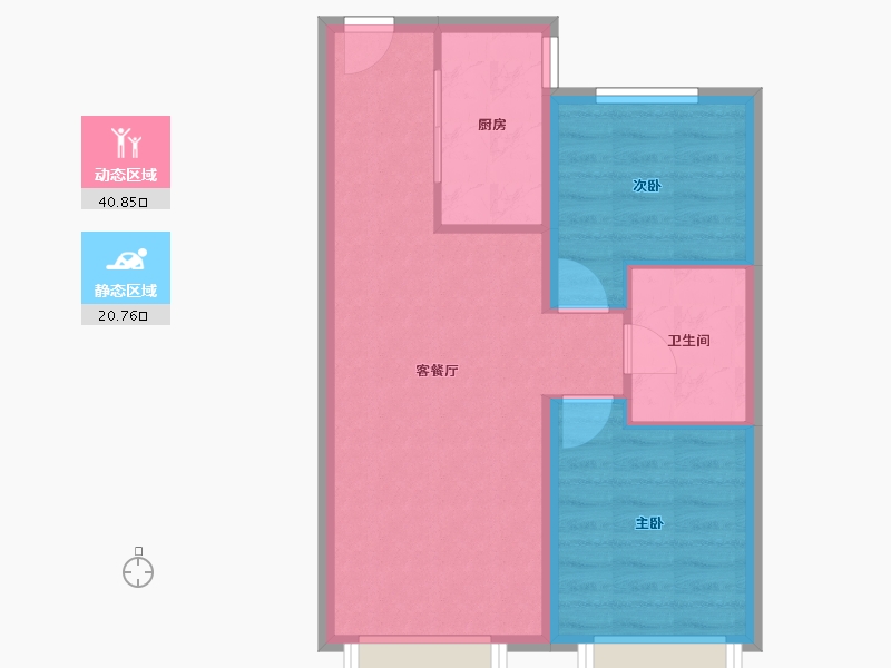 天津-天津市-融创星耀五洲鹭洲湾13号楼,鹭洲湾14号楼建面82m²-55.17-户型库-动静分区