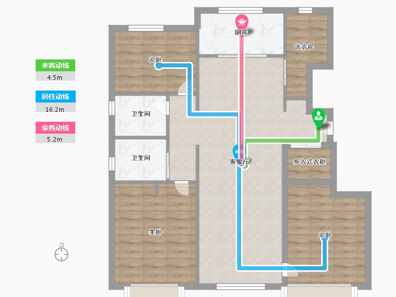 天津-天津市-公园里9号楼,朗逸花园21号楼,朗逸花园25号楼,朗逸花园26号楼,朗逸花园27号楼-91.99-户型库-动静线