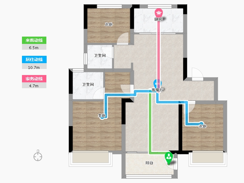 天津-天津市-蓝光芙蓉公馆芙蓉景轩1号楼,芙蓉景轩2号楼,芙蓉景轩7号楼,芙蓉景轩8号楼,芙蓉景轩-81.52-户型库-动静线