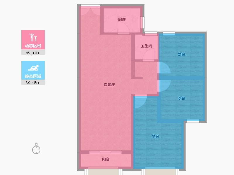 天津-天津市-南益名悦华庭南益名悦华庭1号楼,南益名悦华庭2号楼,南益名悦华庭3号楼,南益名悦华庭4号-67.39-户型库-动静分区