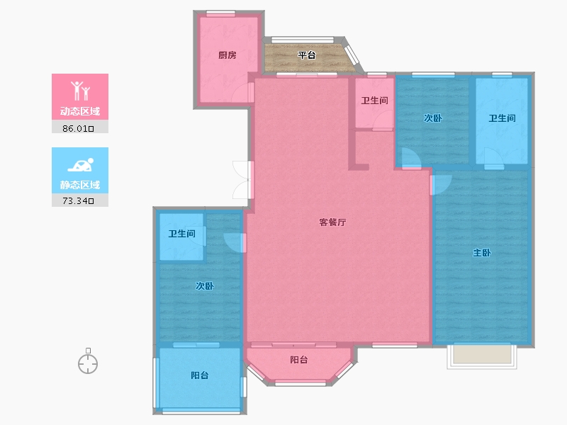 天津-天津市-贻成林湖郡6号楼,建面185m²-149.52-户型库-动静分区