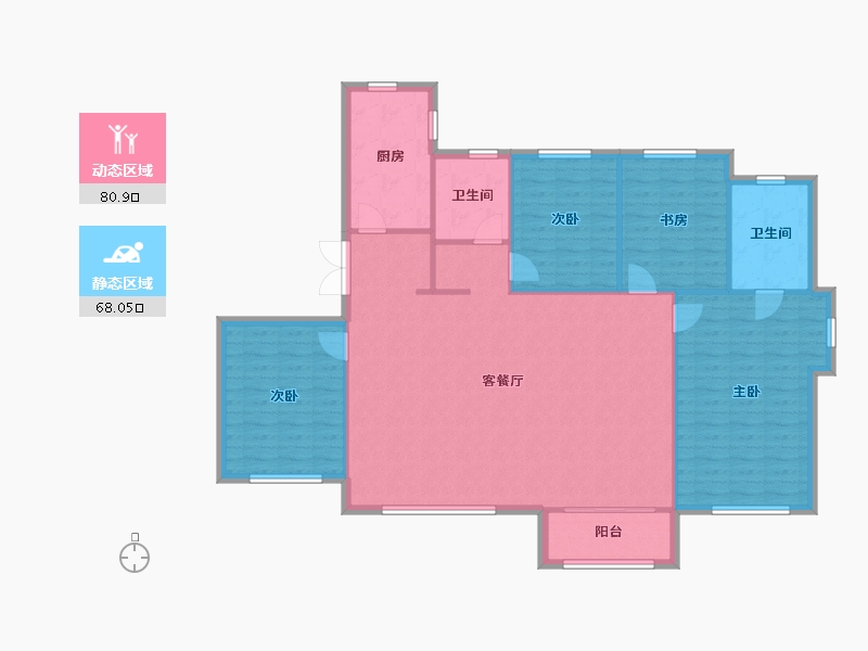 天津-天津市-溪谷林苑33号楼,溪谷林苑34号楼,溪谷林苑32号楼,溪谷林苑31号楼建面181m²-138.33-户型库-动静分区