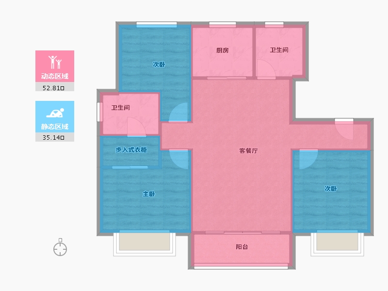 天津-天津市-旭辉景瑞塘沽湾陆号10号楼,3号楼,4号楼,11号楼,12号楼,14号楼,-80.00-户型库-动静分区