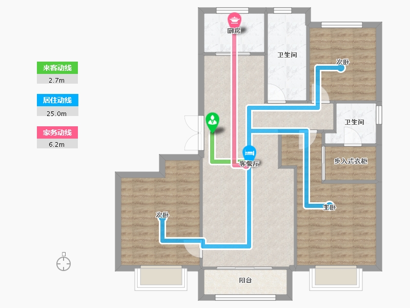 天津-天津市-远洋简宫秋韵园19号楼,秋韵园20号楼,秋韵园21号楼,秋韵园22号楼,秋韵园23号-96.41-户型库-动静线