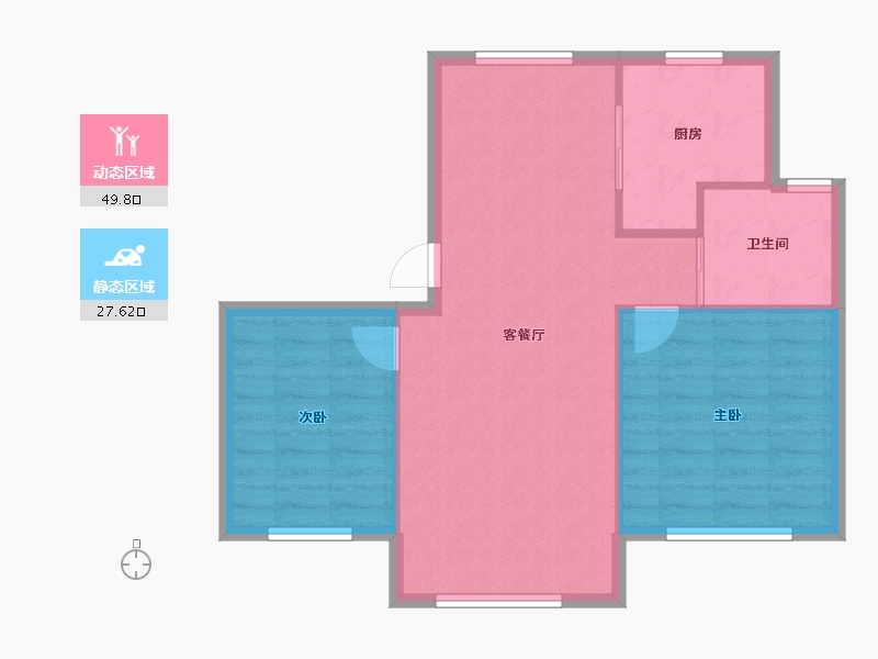 天津-天津市-格调林泉3号楼建面103m²-71.02-户型库-动静分区