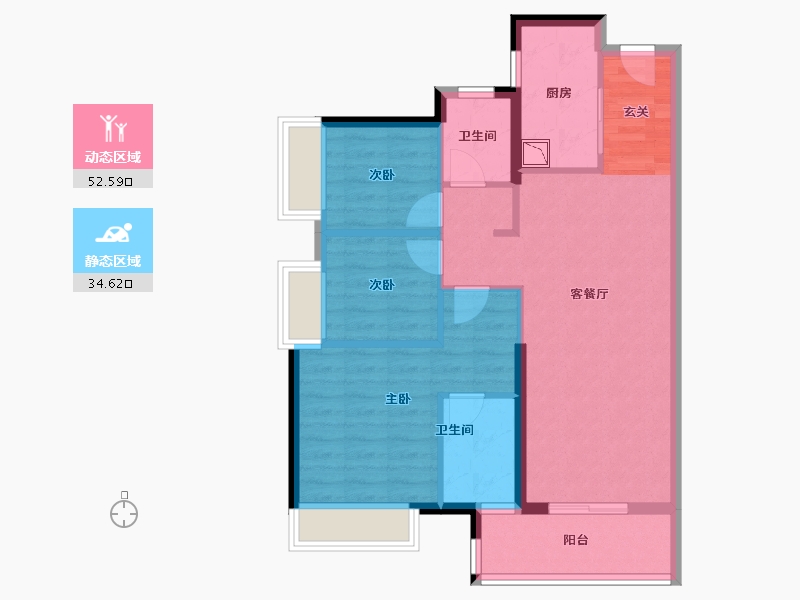 广东省-佛山市-保利-77.77-户型库-动静分区