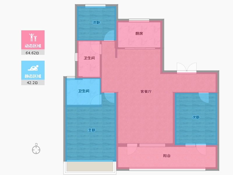 山东省-青岛市-中南世纪城-96.00-户型库-动静分区