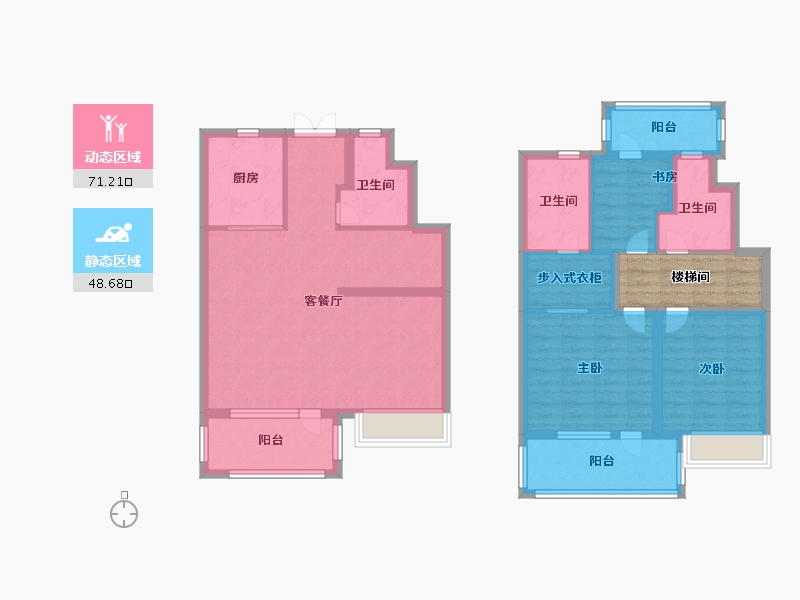 山东省-青岛市-实地海棠蓝谷建面140㎡-112.00-户型库-动静分区