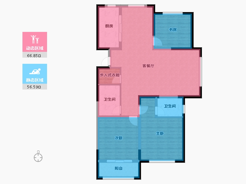 山东省-青岛市-千业新城建面139㎡-111.20-户型库-动静分区