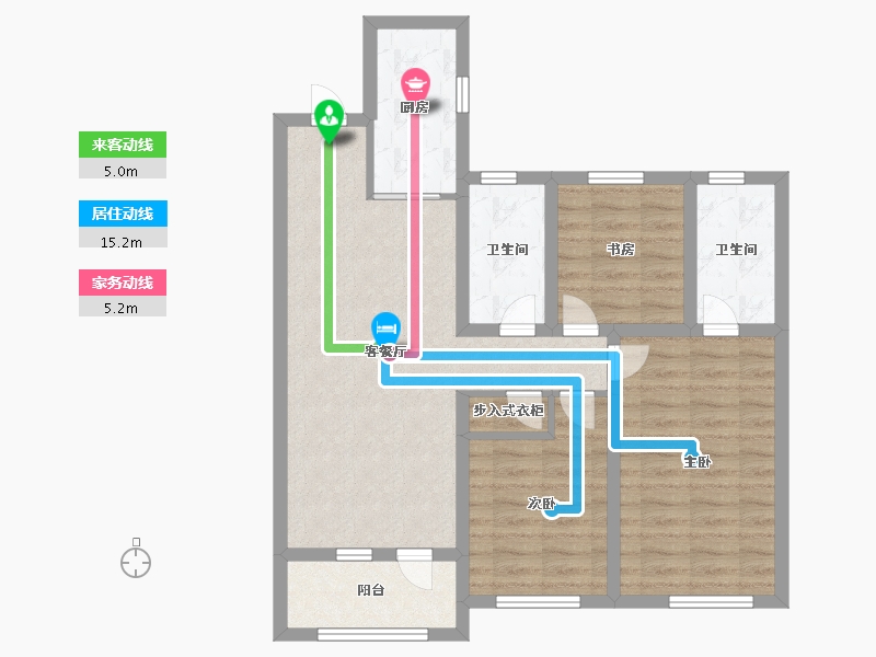 江苏省-苏州市-科技城金茂府-80.24-户型库-动静线