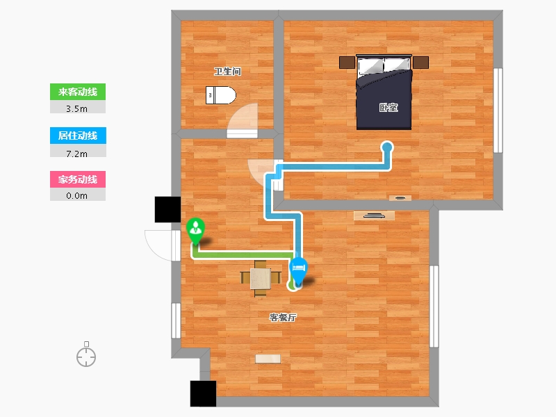 山东省-青岛市-青岛莱阳路8号11号楼2单元03户型81m²-45.85-户型库-动静线