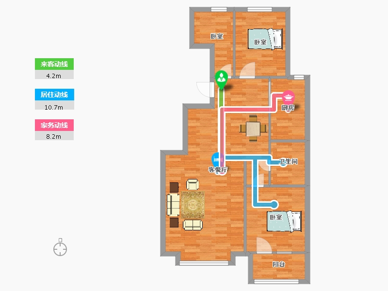 山东省-青岛市-广润熙悦C2100m²-79.93-户型库-动静线