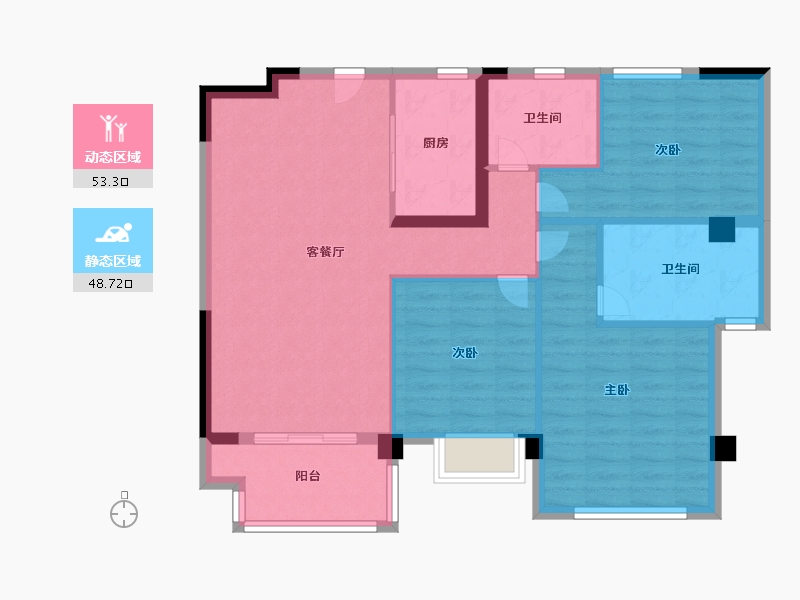 福建省-莆田市-阳光城檀悦-92.00-户型库-动静分区