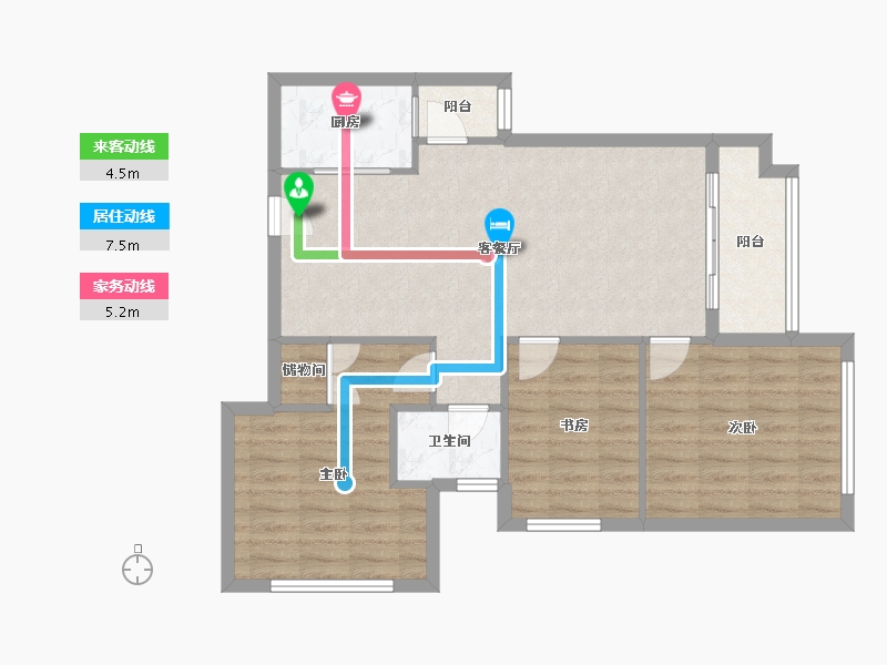 广东省-珠海市-仁恒滨海半岛-82.43-户型库-动静线