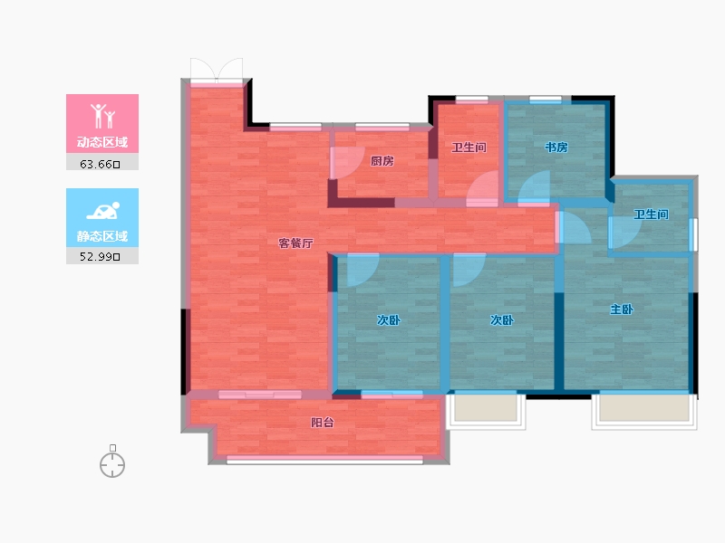 江苏省-盐城市-晨熙府-104.01-户型库-动静分区